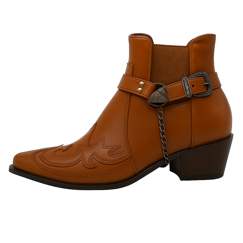 Cowboy Boots | Western | Leather | Ankle Boots | Men's Boots-Grace Aura