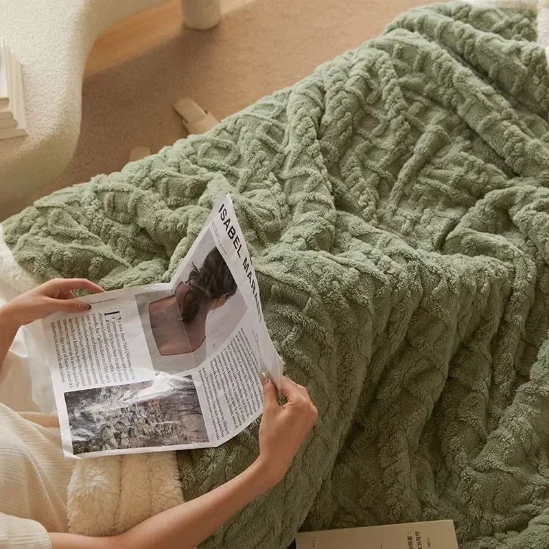 Cozy Sherpa Blanket - Fluffy - Winter - Plush Blanket - Fleece Blanket-Grace Aura