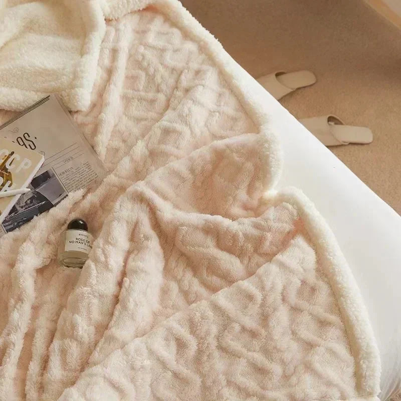 Cozy Sherpa Blanket - Fluffy - Winter - Plush Blanket - Fleece Blanket-Grace Aura