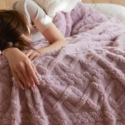 Cozy Sherpa Blanket - Fluffy - Winter - Plush Blanket - Fleece Blanket-Grace Aura
