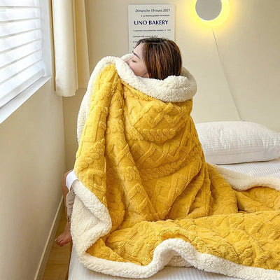 Cozy Sherpa Blanket - Fluffy - Winter - Plush Blanket - Fleece Blanket-Grace Aura