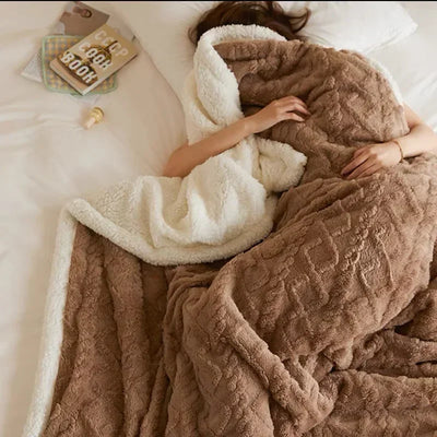 Cozy Sherpa Blanket - Fluffy - Winter - Plush Blanket - Fleece Blanket-Grace Aura