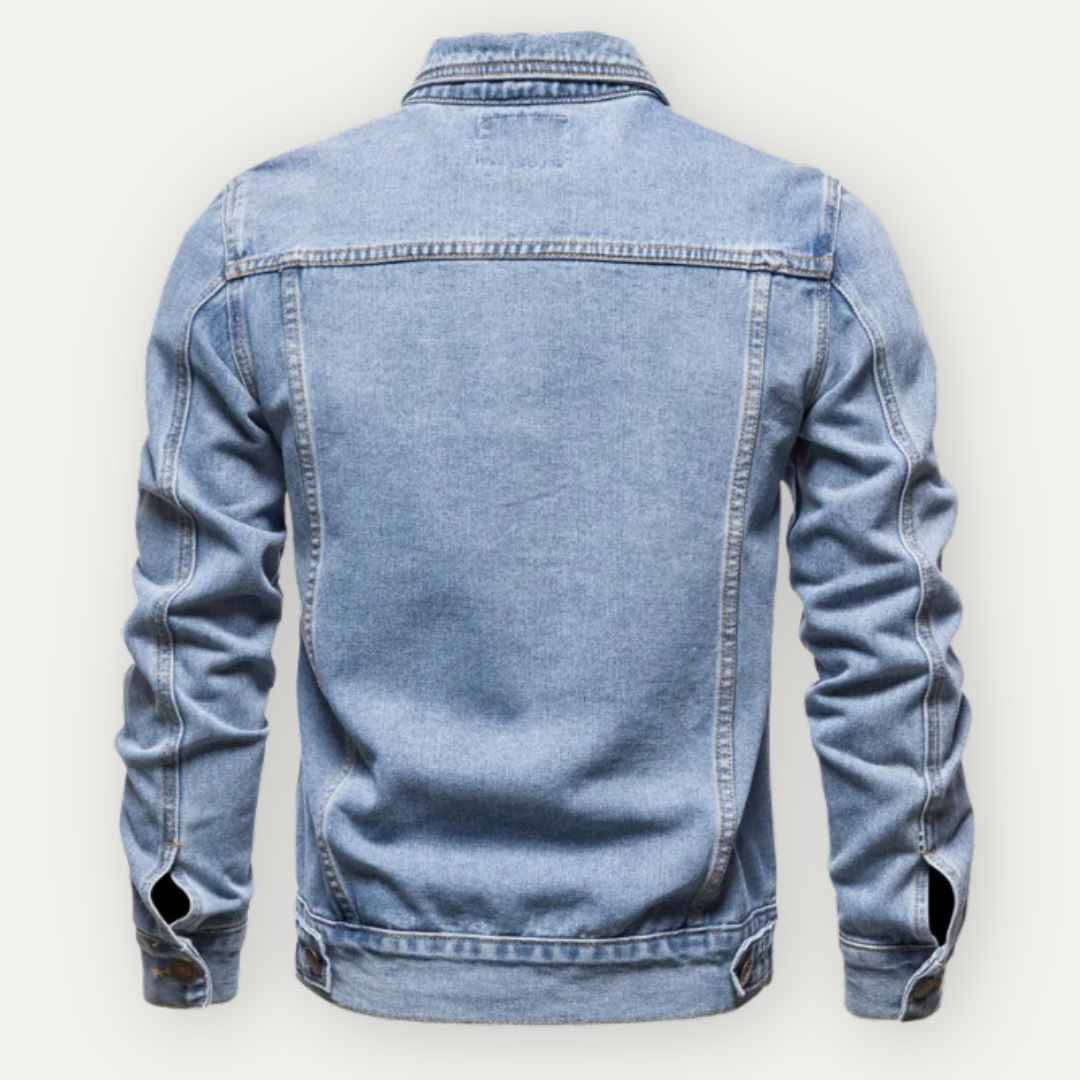 Denim Jacket - Classic - Regular Fit - Jean Jacket - Mens Denim Jacket-Grace Aura