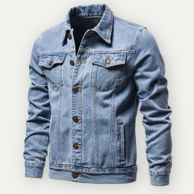 Denim Jacket - Classic - Regular Fit - Jean Jacket - Mens Denim Jacket-Grace Aura