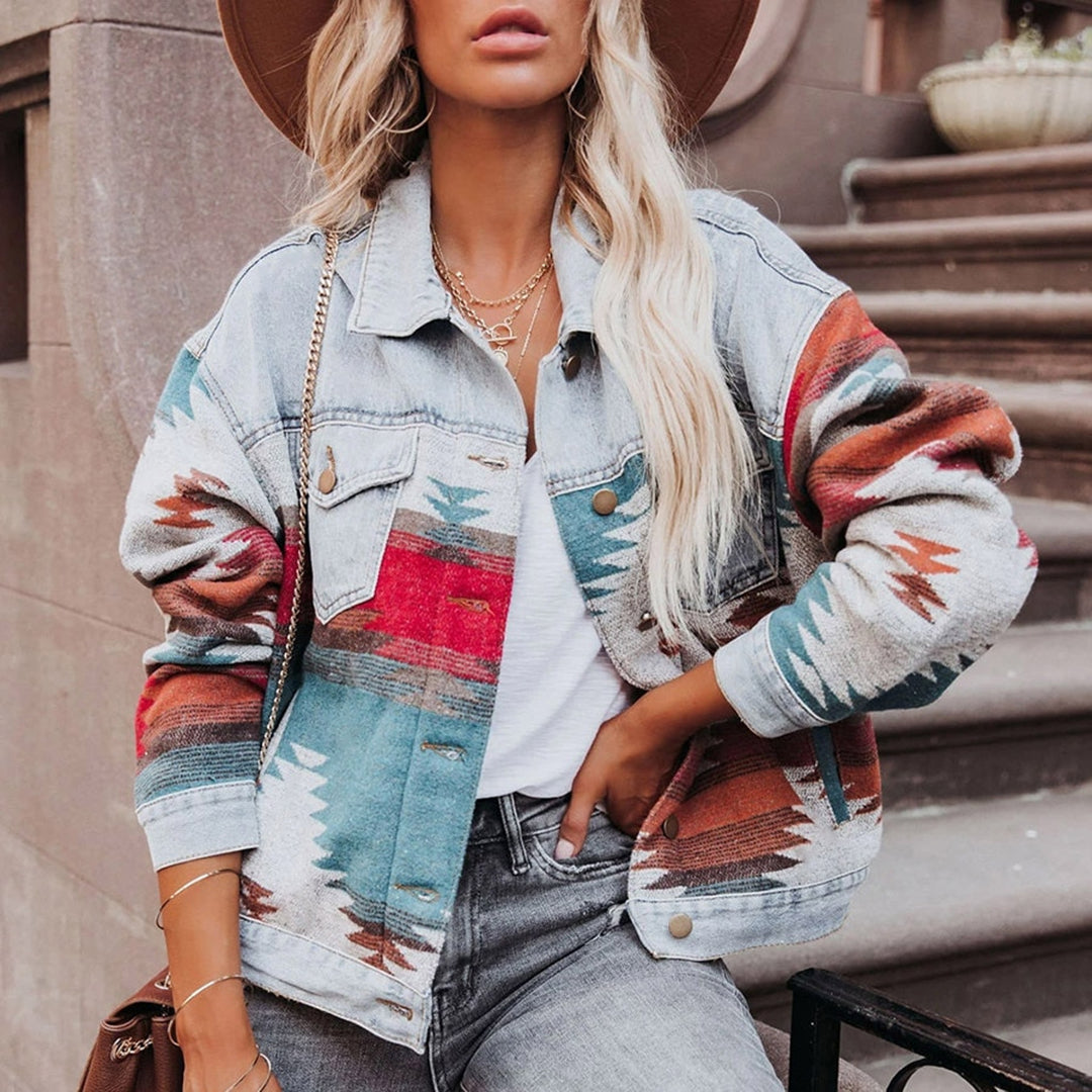 Denim Jacket | Vintage | Light Blue | Oversized Denim Jacket | Women's Jacket-Grace Aura