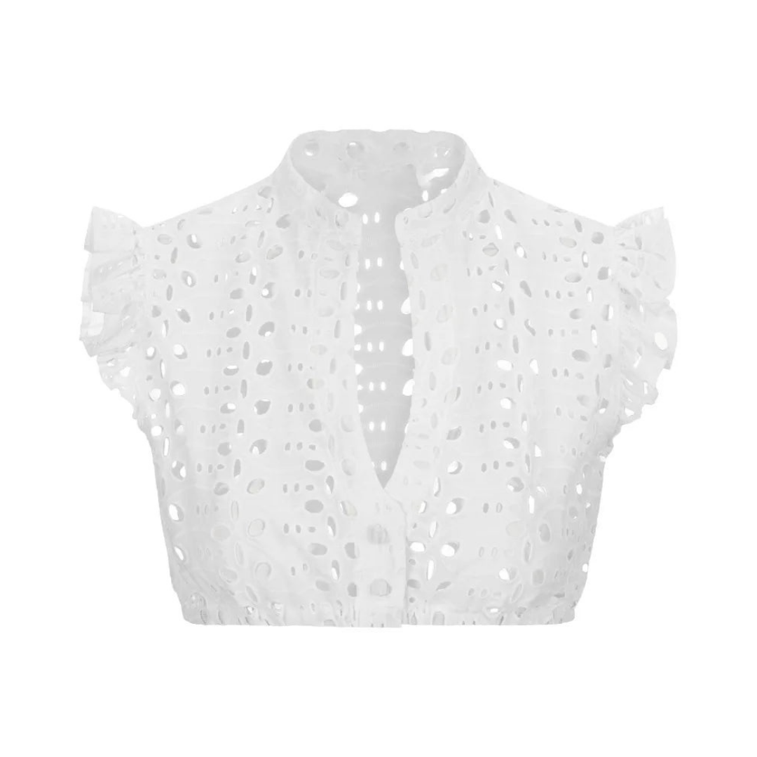 Dirndl Blouse - Women's White Short Sleeve Octoberfest Top-Grace Aura