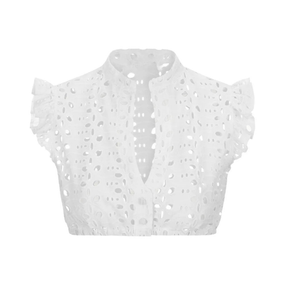 Dirndl Blouse - Women's White Short Sleeve Octoberfest Top-Grace Aura