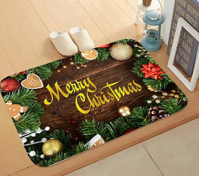 Door Mat - Anti-Slip Christmas Decor Funny Santa Carpet-Grace Aura