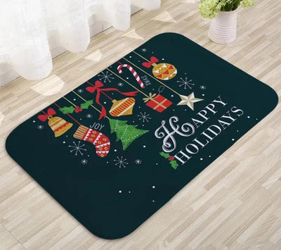 Door Mat - Anti-Slip Christmas Decor Funny Santa Carpet-Grace Aura