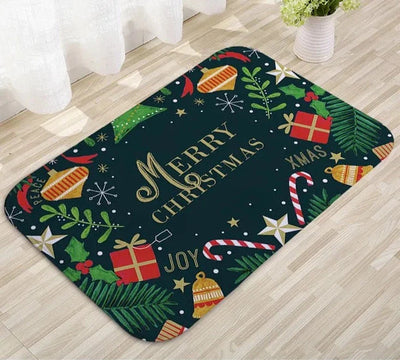 Door Mat - Anti-Slip Christmas Decor Funny Santa Carpet-Grace Aura