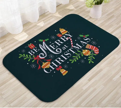 Door Mat - Anti-Slip Christmas Decor Funny Santa Carpet-Grace Aura