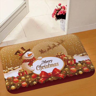 Door Mat - Anti-Slip Christmas Decor Funny Santa Carpet-Grace Aura