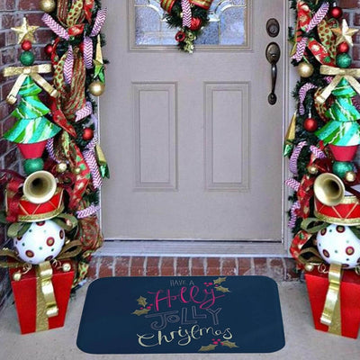 Door Mat - Anti-Slip Christmas Decor Funny Santa Carpet-Grace Aura