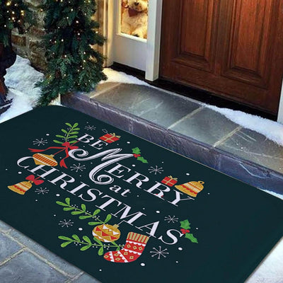 Door Mat - Anti-Slip Christmas Decor Funny Santa Carpet-Grace Aura