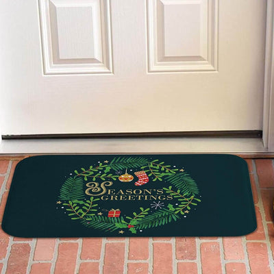 Door Mat - Anti-Slip Christmas Decor Funny Santa Carpet-Grace Aura