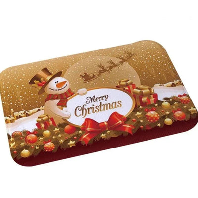 Door Mat - Anti-Slip Christmas Decor Funny Santa Carpet-Grace Aura