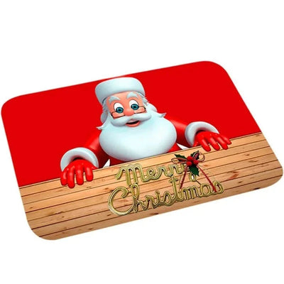 Door Mat - Anti-Slip Christmas Decor Funny Santa Carpet-Grace Aura