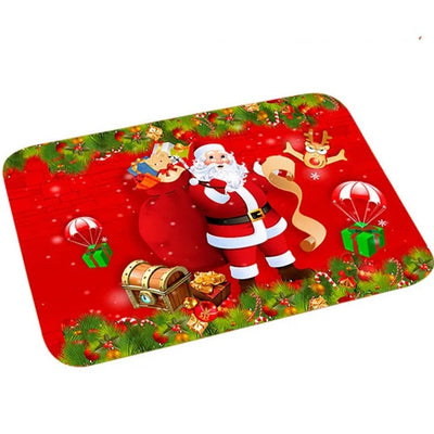 Door Mat - Anti-Slip Christmas Decor Funny Santa Carpet-Grace Aura
