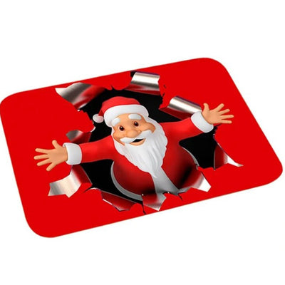 Door Mat - Anti-Slip Christmas Decor Funny Santa Carpet-Grace Aura