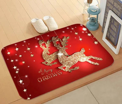 Door Mat - Anti-Slip Christmas Decor Funny Santa Carpet-Grace Aura