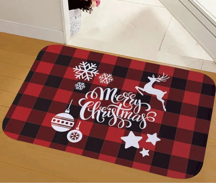 Door Mat - Anti-Slip Christmas Decor Funny Santa Carpet-Grace Aura