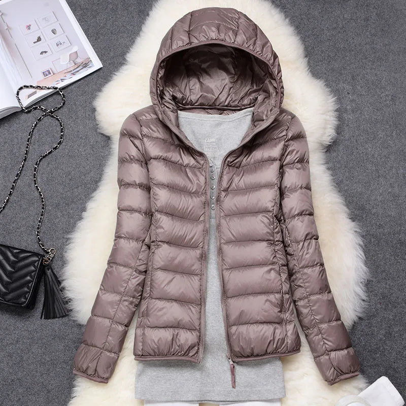 Down Jacket | Hooded | Lightweight | Puffer Jacket | Winter Jackets Women-Grace Aura