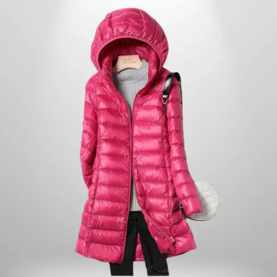 Down Jacket - Lightweight - Hooded - Puffer Jacket - Women's Winter Coat-Grace Aura