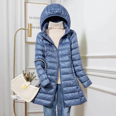 Down Jacket - Lightweight - Hooded - Puffer Jacket - Women's Winter Coat-Grace Aura