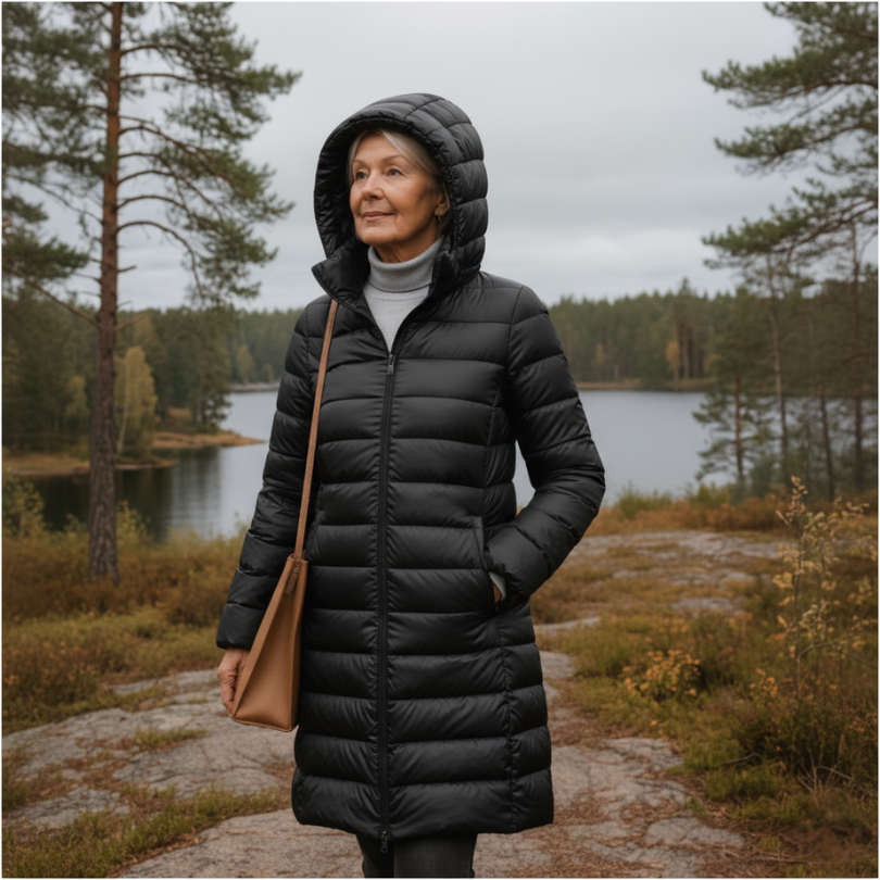 Down Jacket - Lightweight - Hooded - Puffer Jacket - Women's Winter Coat-Grace Aura