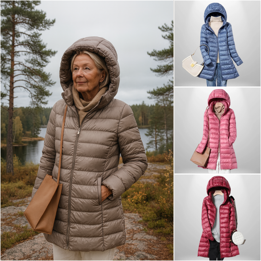 Down Jacket - Lightweight - Hooded - Puffer Jacket - Women's Winter Coat-Grace Aura