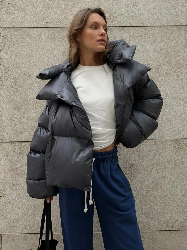 Down Jacket - Short - Padded - Winter Jacket - Puffer Jacket Women-Grace Aura