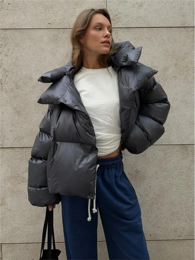Down Jacket - Short - Padded - Winter Jacket - Puffer Jacket Women-Grace Aura