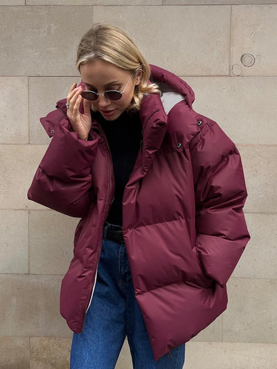 Down Jacket - Short - Padded - Winter Jacket - Puffer Jacket Women-Grace Aura