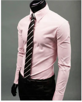 Dress Shirt - Long Sleeve - Slim Fit - Button-Up Shirt - Men's Shirts-Grace Aura