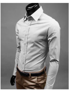 Dress Shirt - Long Sleeve - Slim Fit - Button-Up Shirt - Men's Shirts-Grace Aura