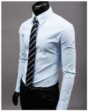 Dress Shirt - Long Sleeve - Slim Fit - Button-Up Shirt - Men's Shirts-Grace Aura