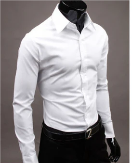 Dress Shirt - Long Sleeve - Slim Fit - Button-Up Shirt - Men's Shirts-Grace Aura