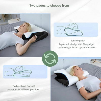 Ergonomic Pillow - Support - Neck Pillow - Orthopedic Pillow - Memory Foam Pillow-Grace Aura
