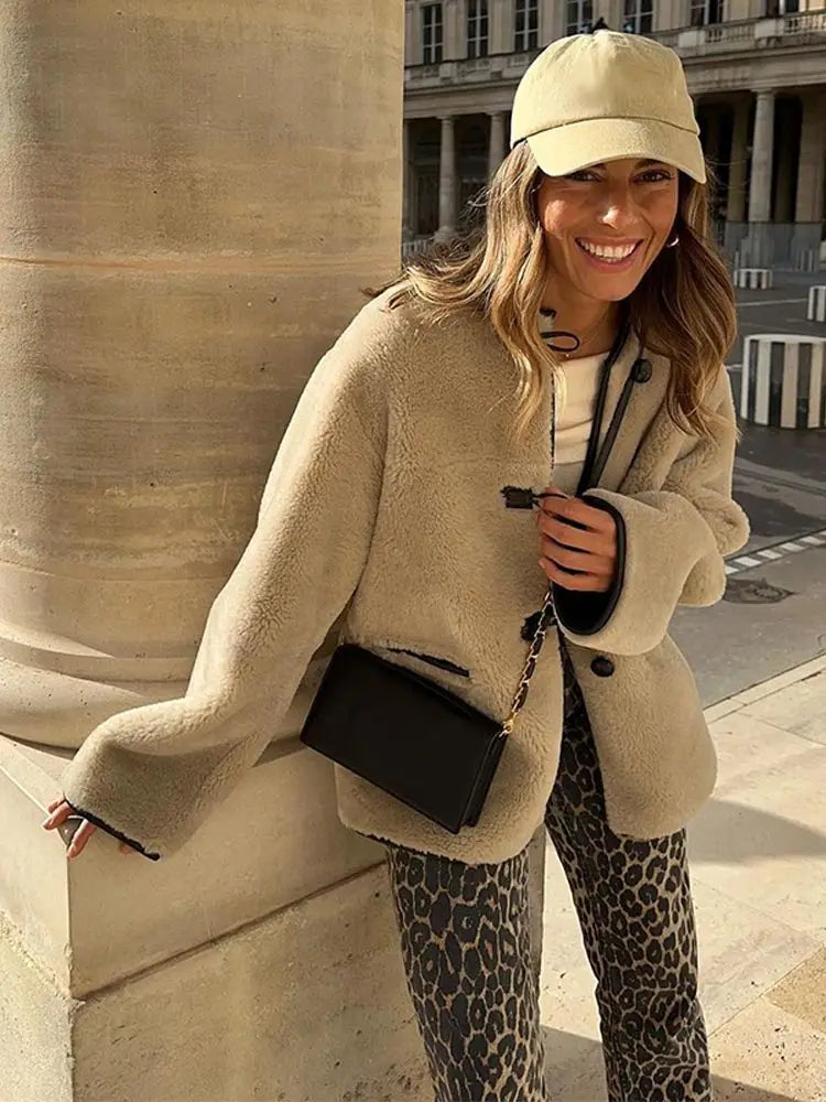 Faux Fur Coat - Oversized - Fluffy - Fake Fur Jacket - Women's Winter Coats and Jackets-Grace Aura