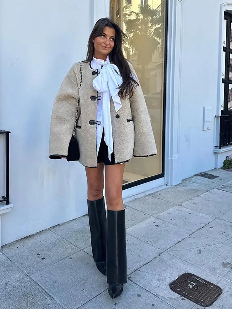 Faux Fur Coat - Oversized - Fluffy - Fake Fur Jacket - Women's Winter Coats and Jackets-Grace Aura