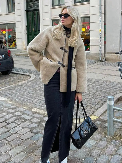 Faux Fur Coat - Oversized - Fluffy - Fake Fur Jacket - Women's Winter Coats and Jackets-Grace Aura