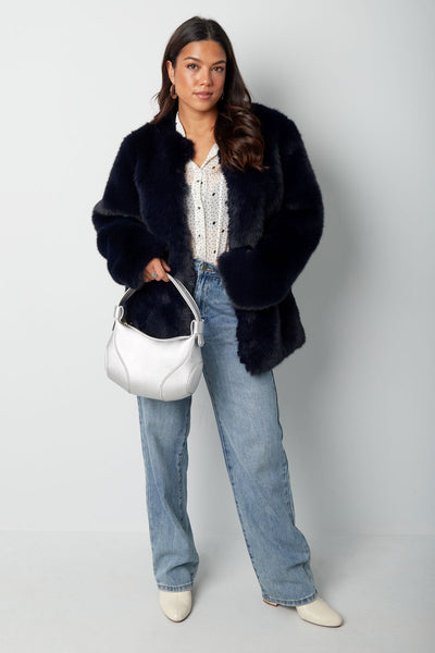 Faux Fur Coat - Women's Fluffy Fake Fur Jacket for Winter-Grace Aura