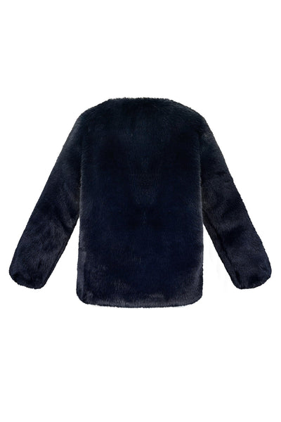 Faux Fur Coat - Women's Fluffy Fake Fur Jacket for Winter-Grace Aura