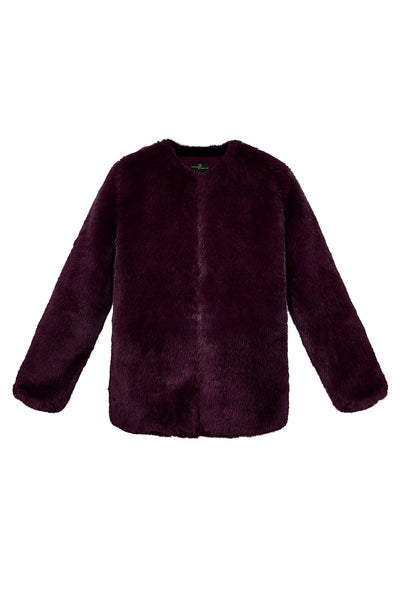 Faux Fur Coat - Women's Fluffy Fake Fur Jacket for Winter-Grace Aura