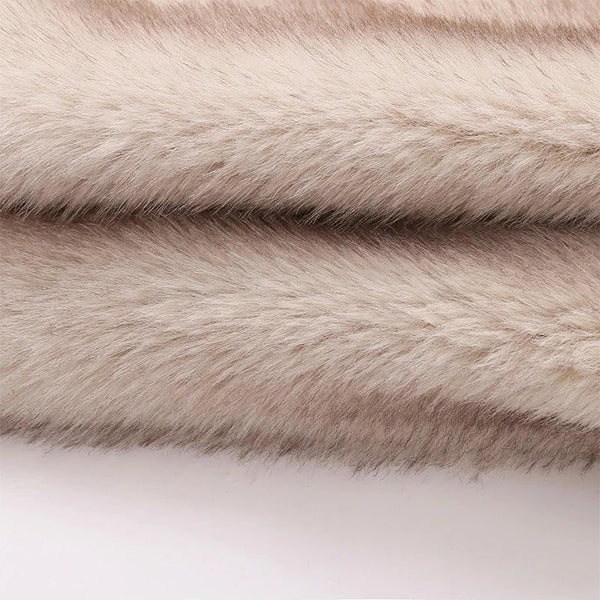 Faux Fur Jacket - Women's Short Fluffy Fake Fur Jacket -Grace Aura