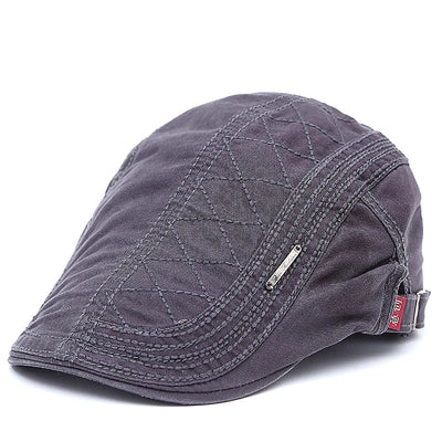 Flat Cap - Adjustable - Canvas - British Caps - Mens Flat Hats-Grace Aura