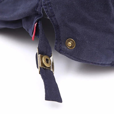 Flat Cap - Adjustable - Canvas - British Caps - Mens Flat Hats-Grace Aura