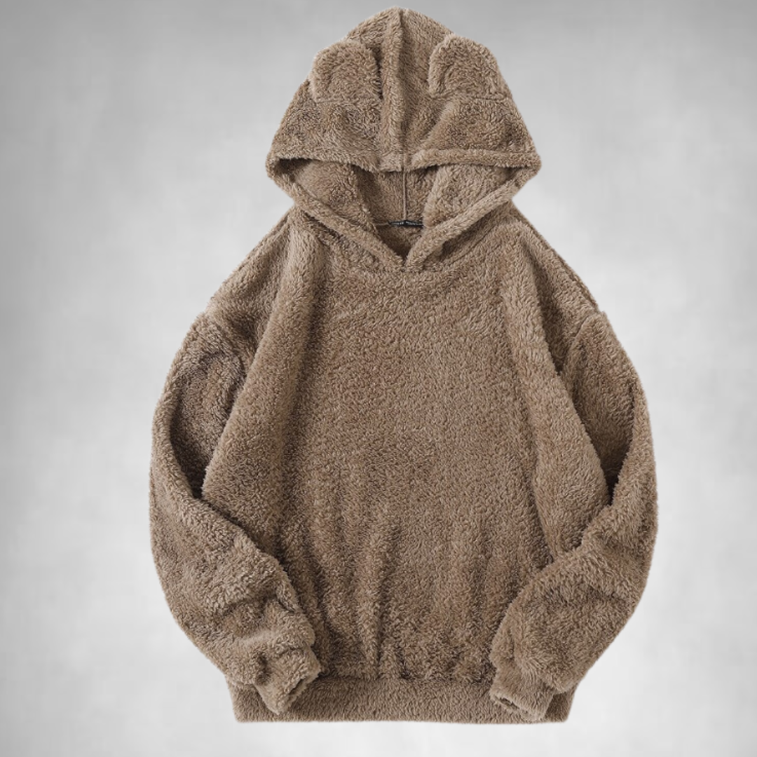 Fleece Hoodie - Bear Ear - Warm - Pullover Hoodie - Women's Hoodie-Grace Aura