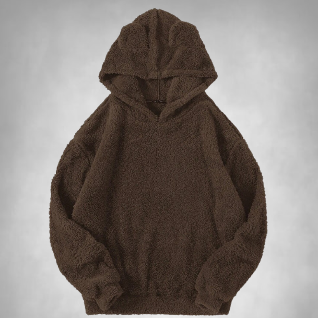Fleece Hoodie - Bear Ear - Warm - Pullover Hoodie - Women's Hoodie-Grace Aura