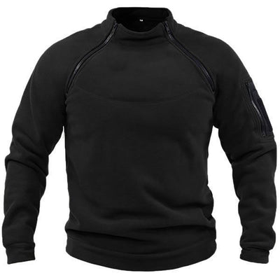 Fleece Jacket - Warm - Pockets - Tactical Fleece - Men's Zip-Up Fleece-Grace Aura